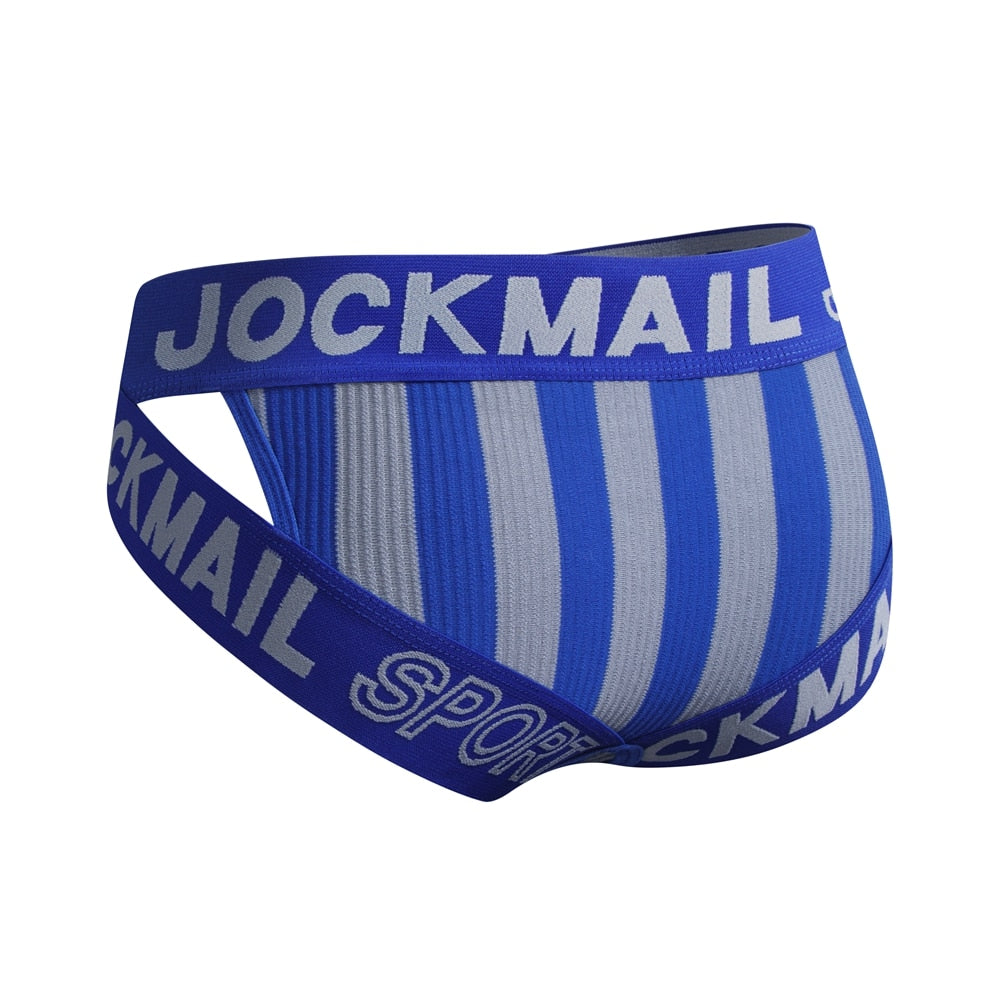 JOCKMAIL Striped & Strapped Briefs