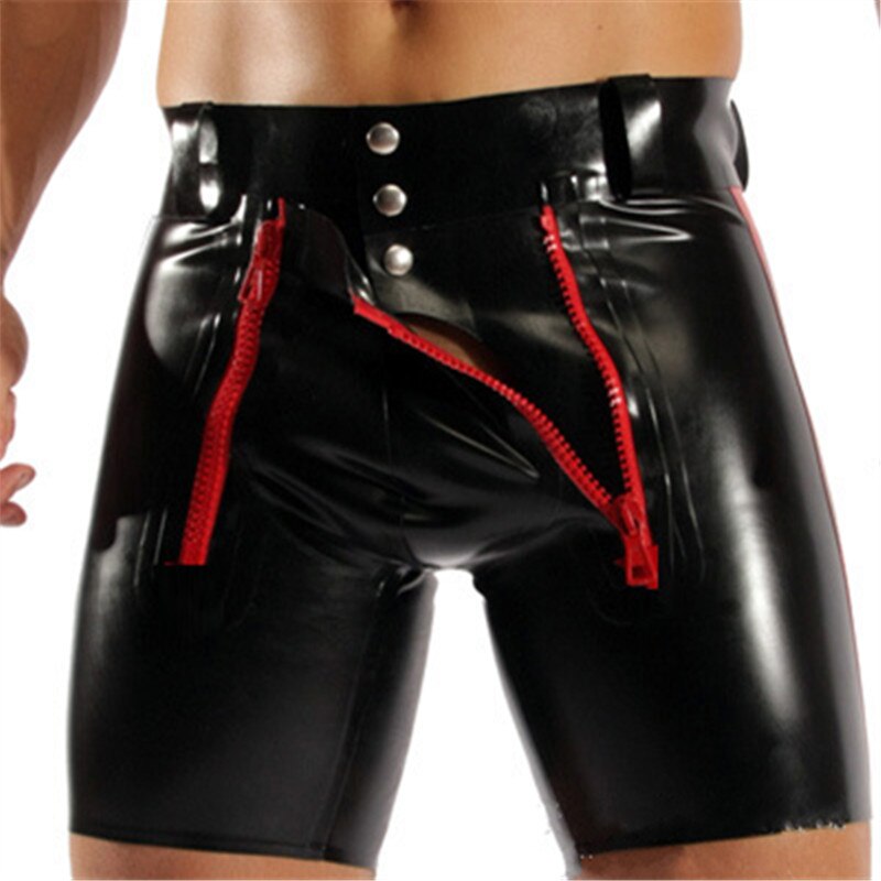 PU Leather Easy Access Men's Shorts