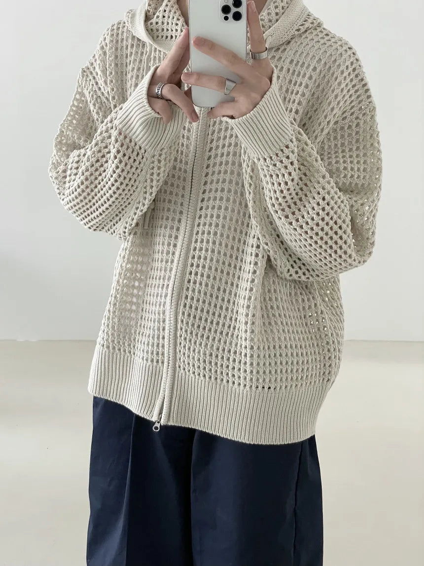 Mesh Hooded Sweatshirt