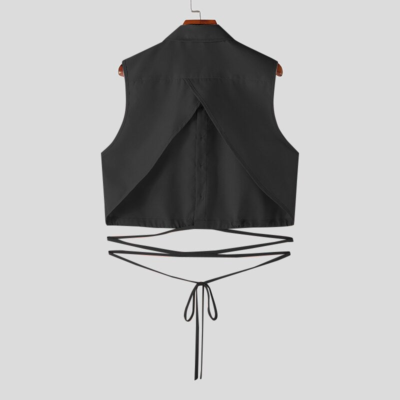Sexy Lace-Up Backless Crop Top