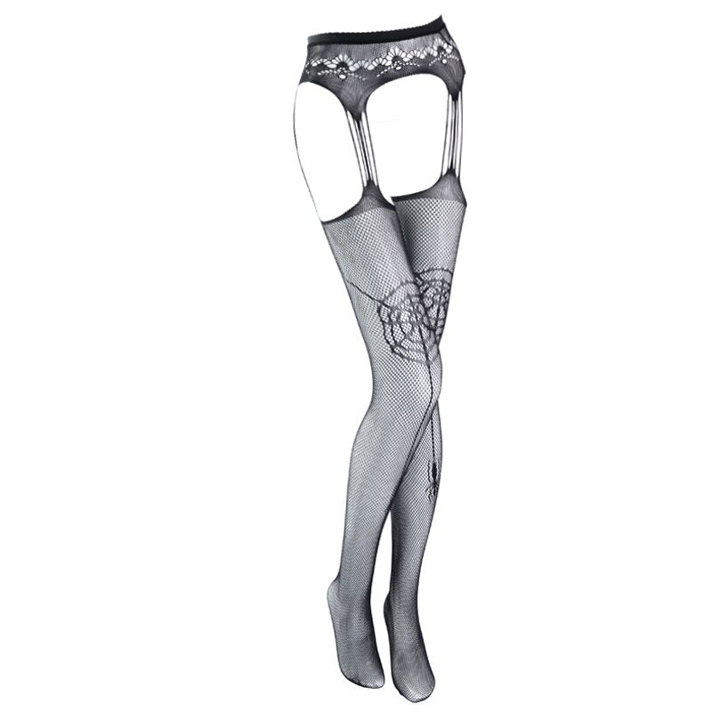 Lace Thigh High Stockings + Suspender Garter Belt