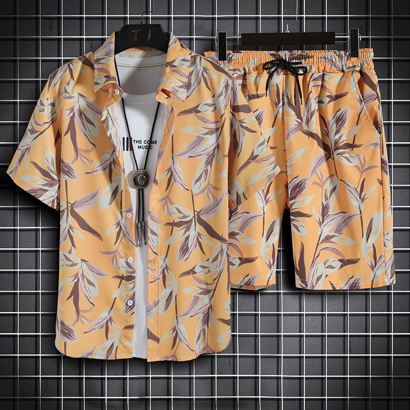 Party Life Short Sleeve Shirt + Shorts (2 Piece Outfit)