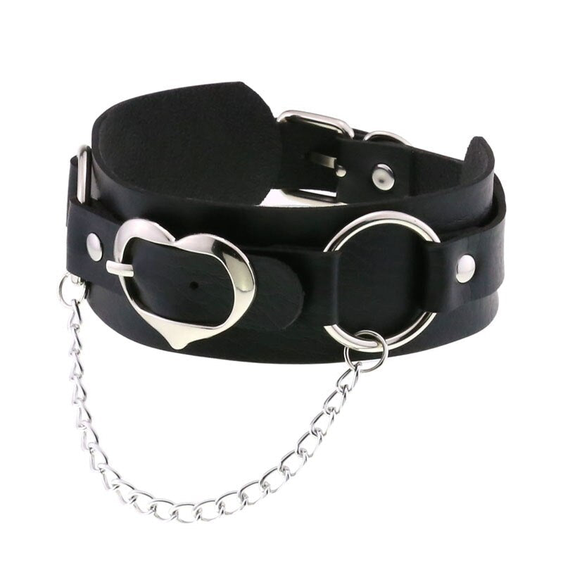 Punk Sweetheart Leather Double Layer Choker
