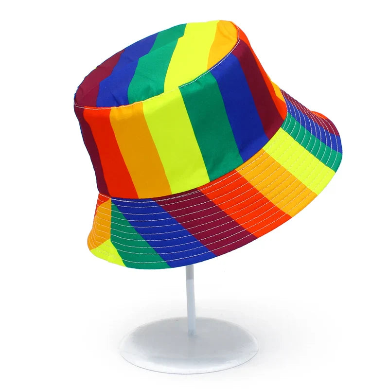 Rainbow Pride Striped Fisherman Hats