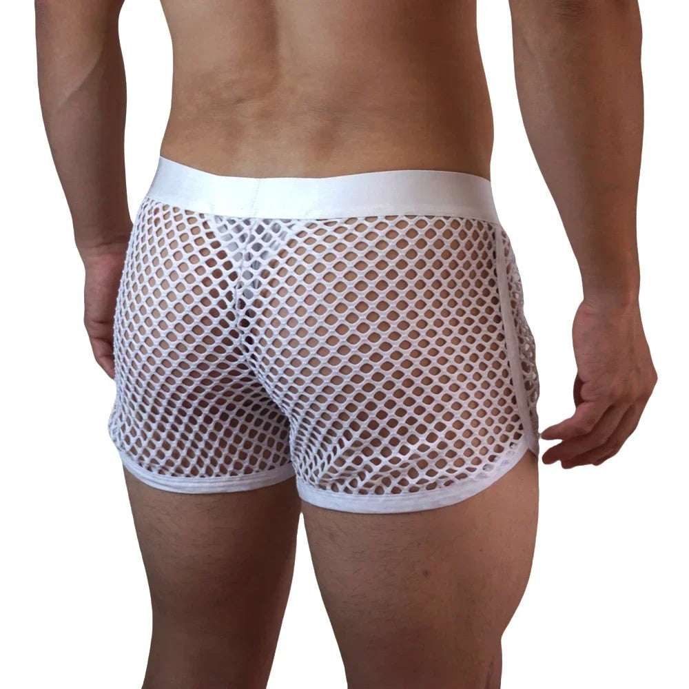 Jockmail Reveal All Fishnet Underwear Shorts