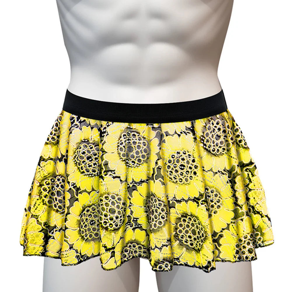 Lace Floral Men's Sissy Vintage Skirt