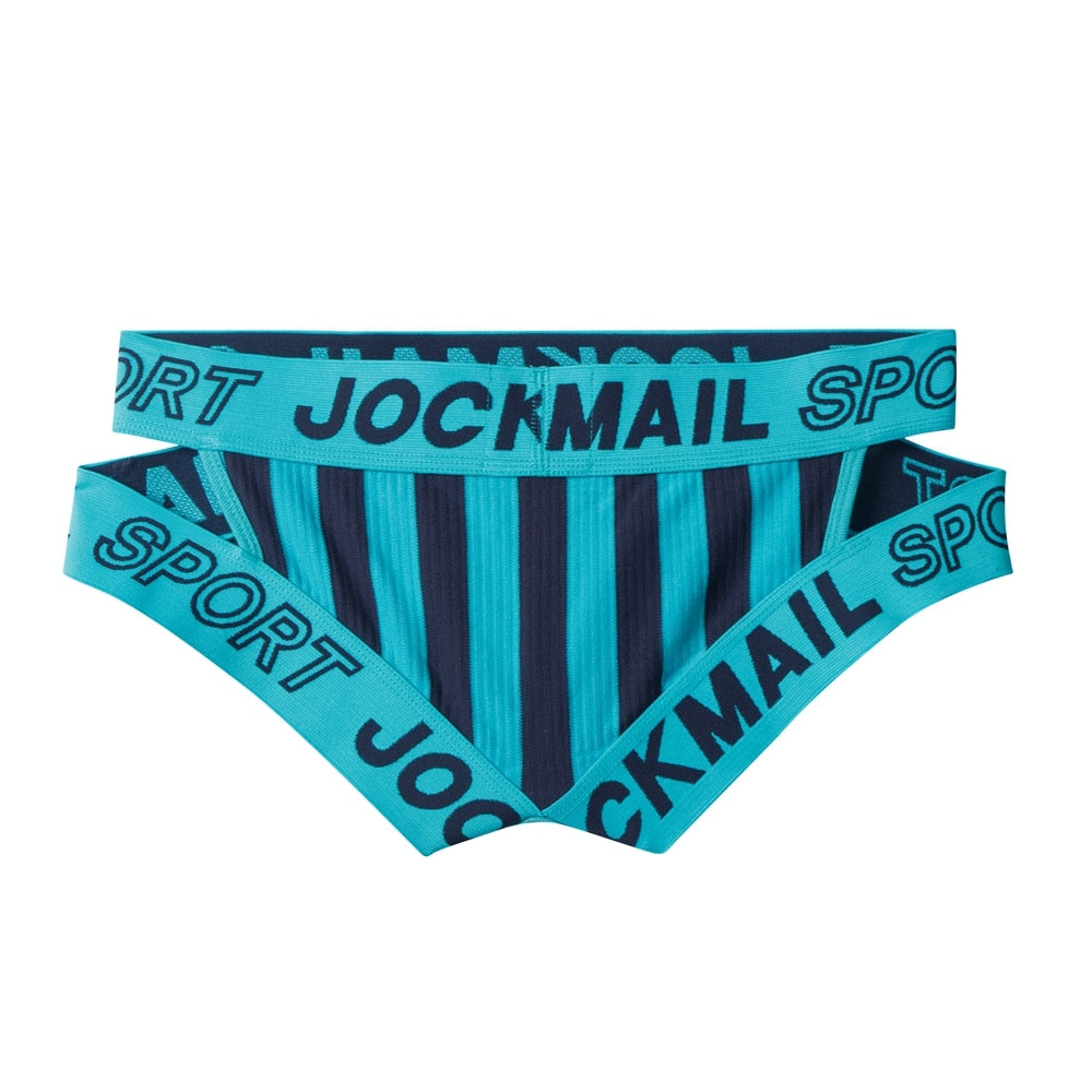 JOCKMAIL Striped & Strapped Briefs