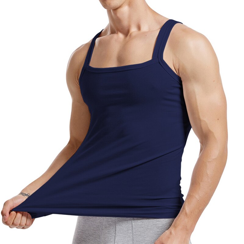 Solid Color Threaded Cotton Tank Top