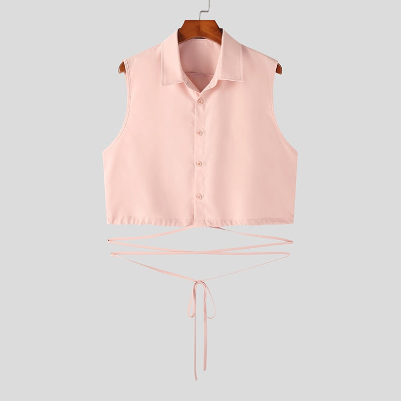 Sexy Lace-Up Backless Crop Top