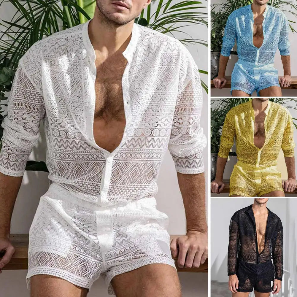 Geometric Allure Lace Set for Men