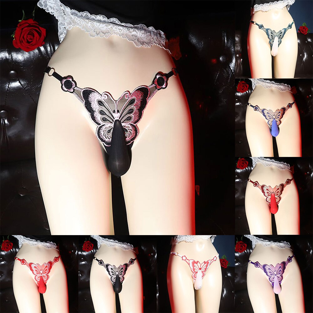 Butterfly Embroidered Adjustable Sexy Thong