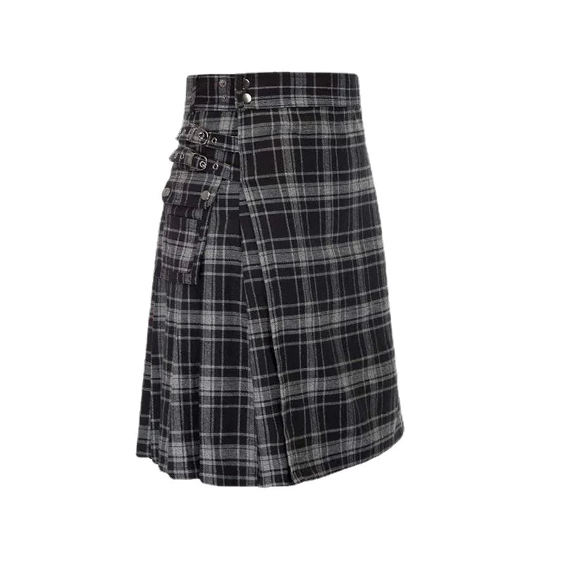 Contrast Color Festival Pleated Skirt