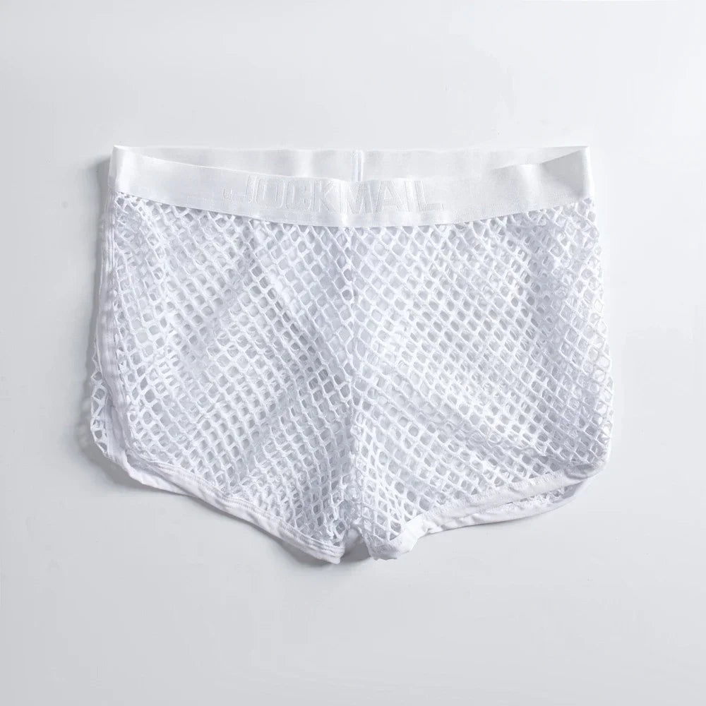 Jockmail Reveal All Fishnet Underwear Shorts