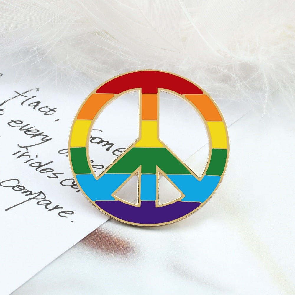 LGBT Peace Enamel Pin