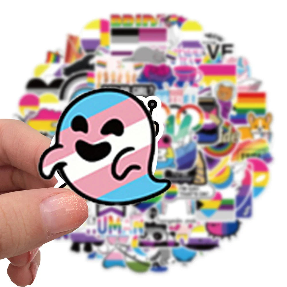 Lucky Dip Collection Of 100 Random LGBT Pride Parade Stickers!