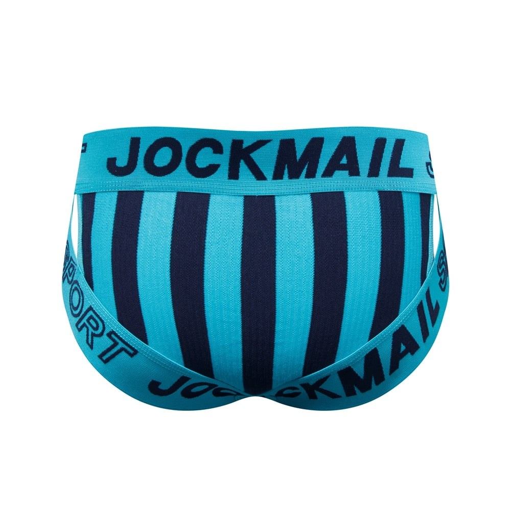 JOCKMAIL Striped & Strapped Briefs