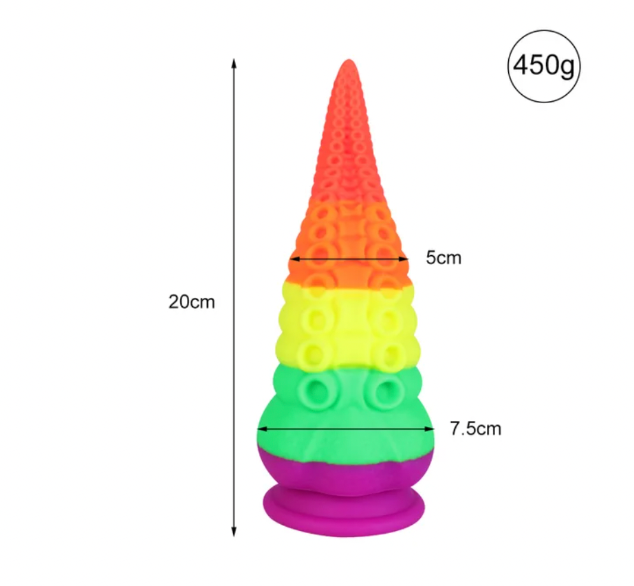 LGBT Rainbow Tentacle Dildo