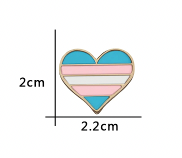 Trans Pride Heart Enamel Pin