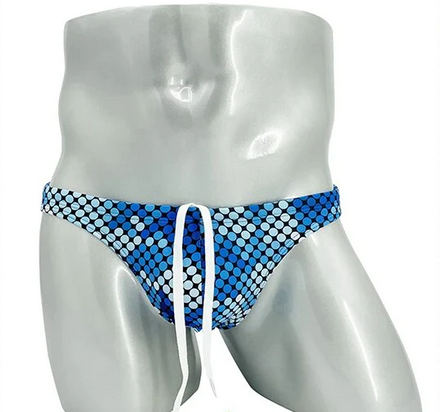 Skinny Geometric Swim Briefs
