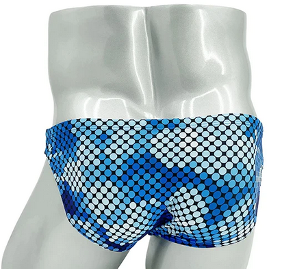 Skinny Geometric Swim Briefs