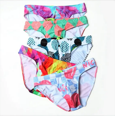 Sexy Fashion Print Swim Briefs