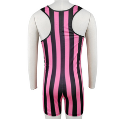 Sculpt & Striped Compression Wrestling Singlet