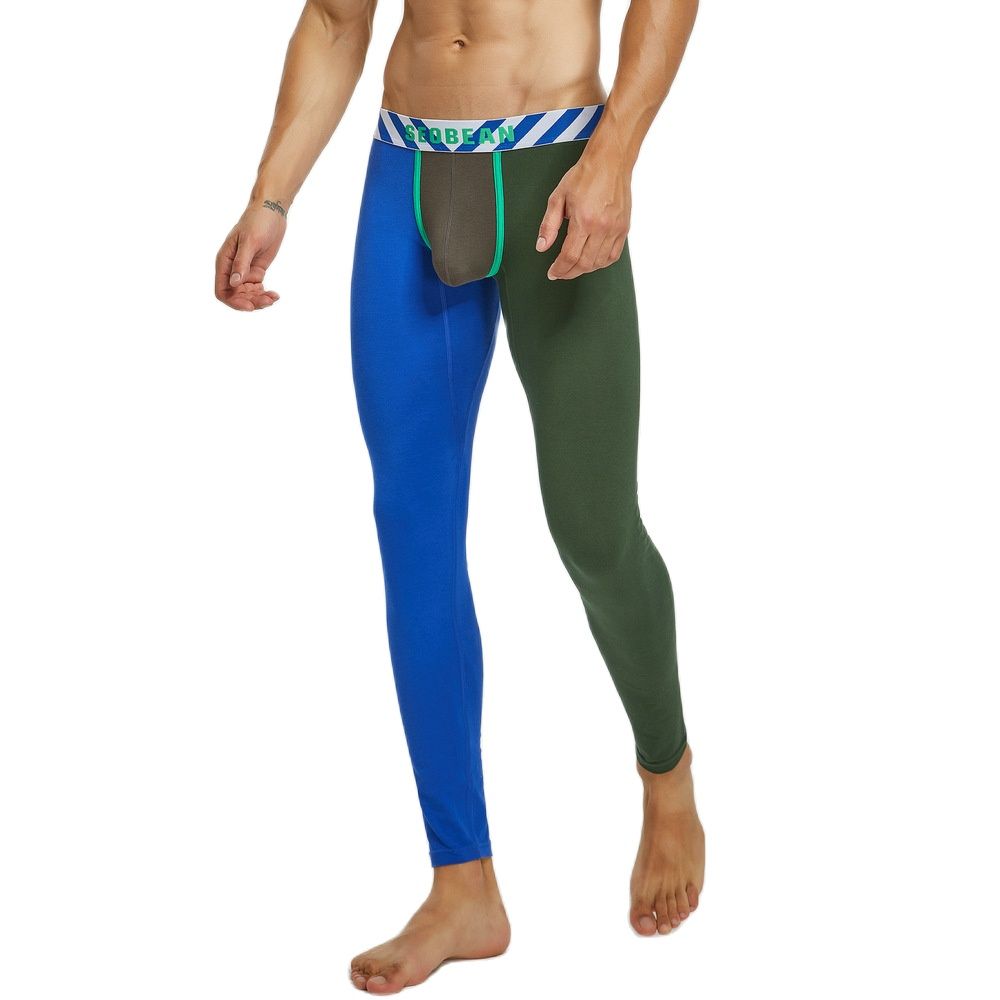 SEOBEAN Color Block Thermal Long Johns