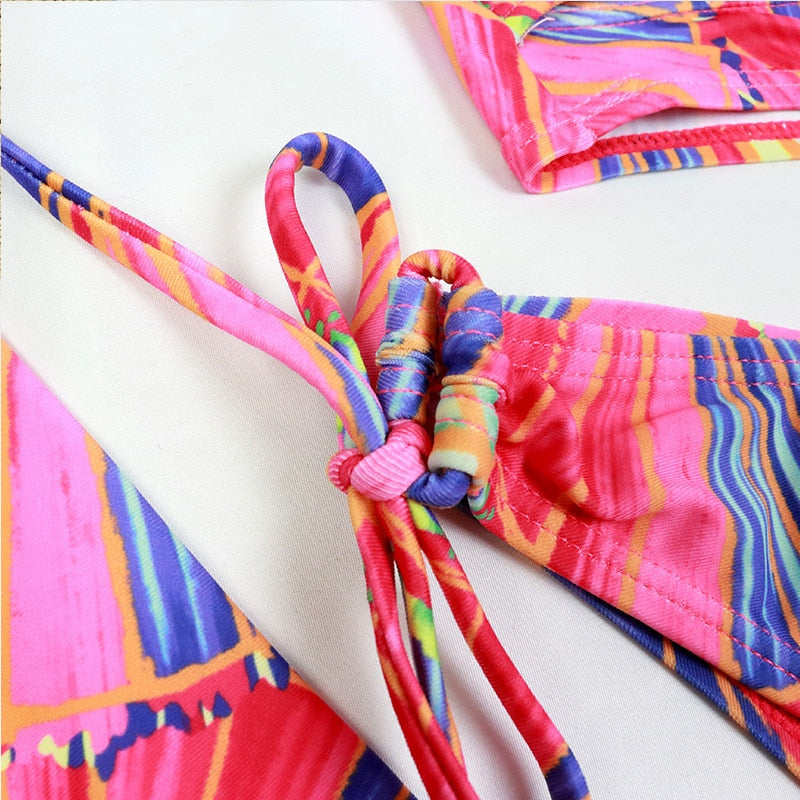 Funky Rash Guard Long Sleeve Bikini Set