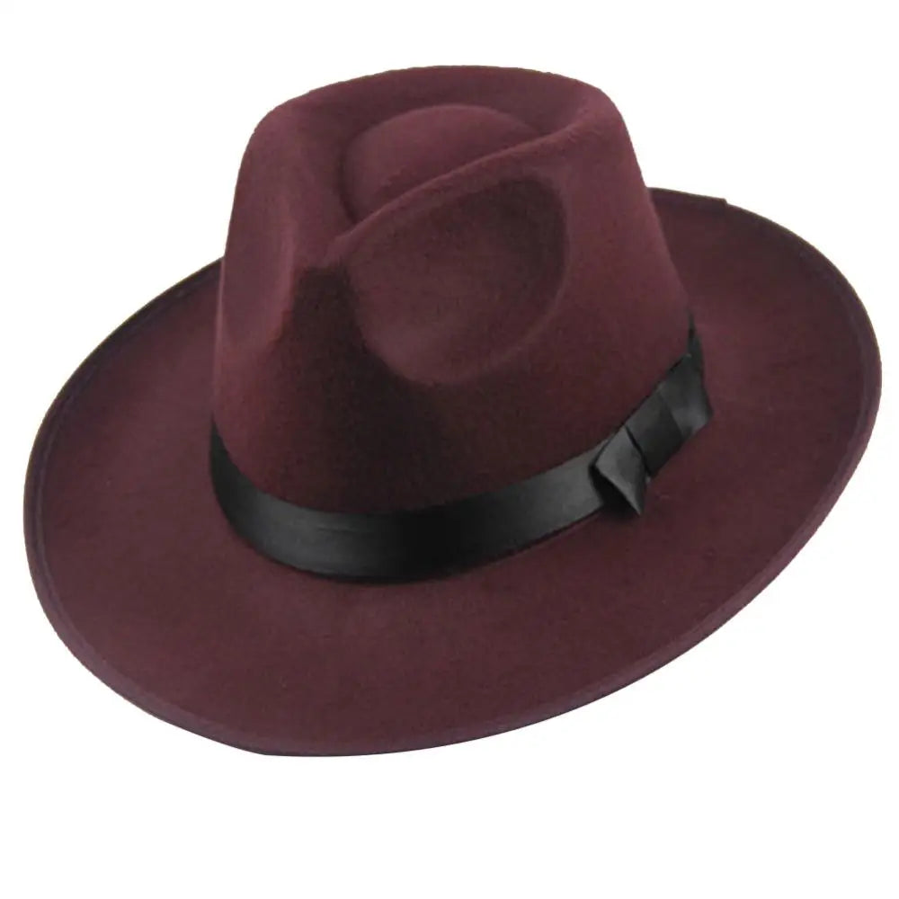 Jazz Fedora Wide Brim Hat