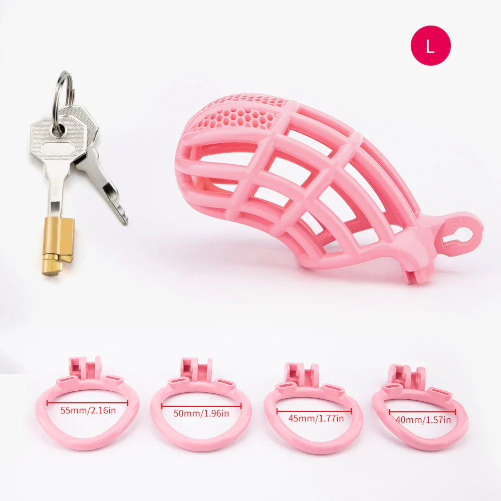 Pink Sissy Cock Cage