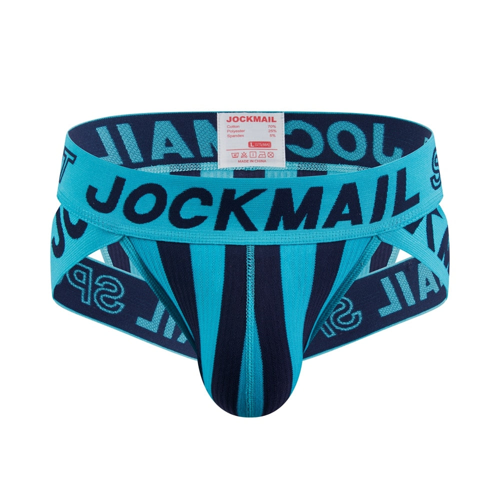 JOCKMAIL Striped & Strapped Briefs