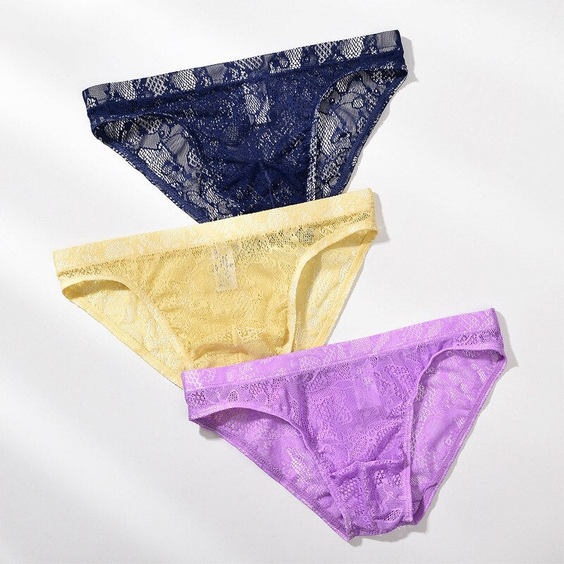 Lace Sexy Semi-Transparent Panties For Men