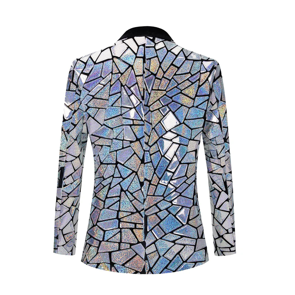 Men's Festival Laser Glitter Blazer
