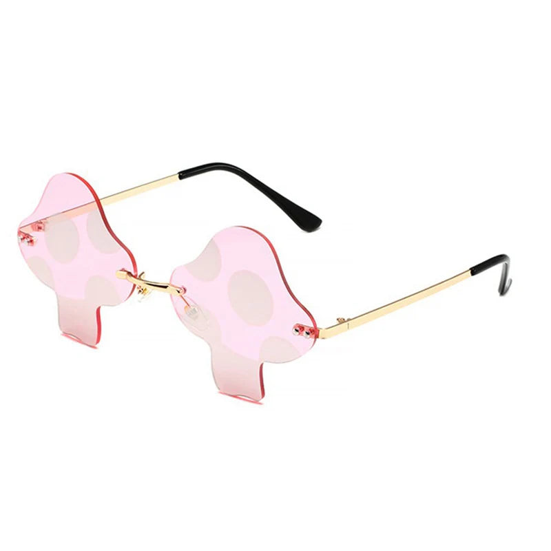 Fun Guy Mushroom Rimless Sunglasses