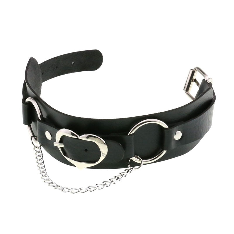 Punk Sweetheart Leather Double Layer Choker