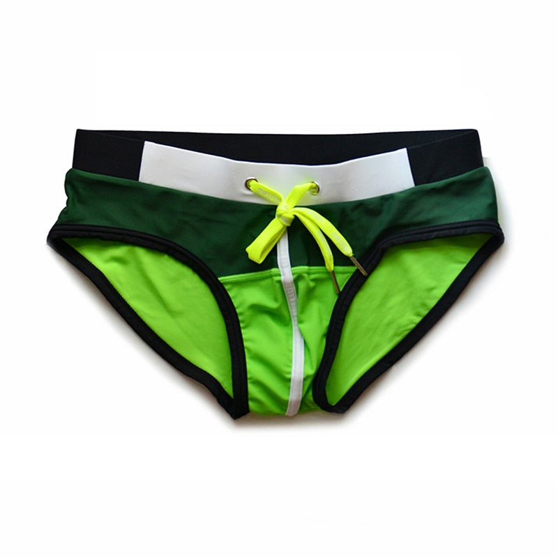 Aquatic Allure Patchwork Swim Briefs