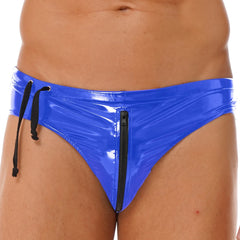 Kinky Glossy Wet Look Zipper Briefs