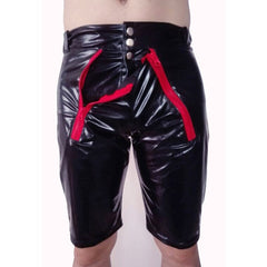 PU Leather Easy Access Men's Shorts