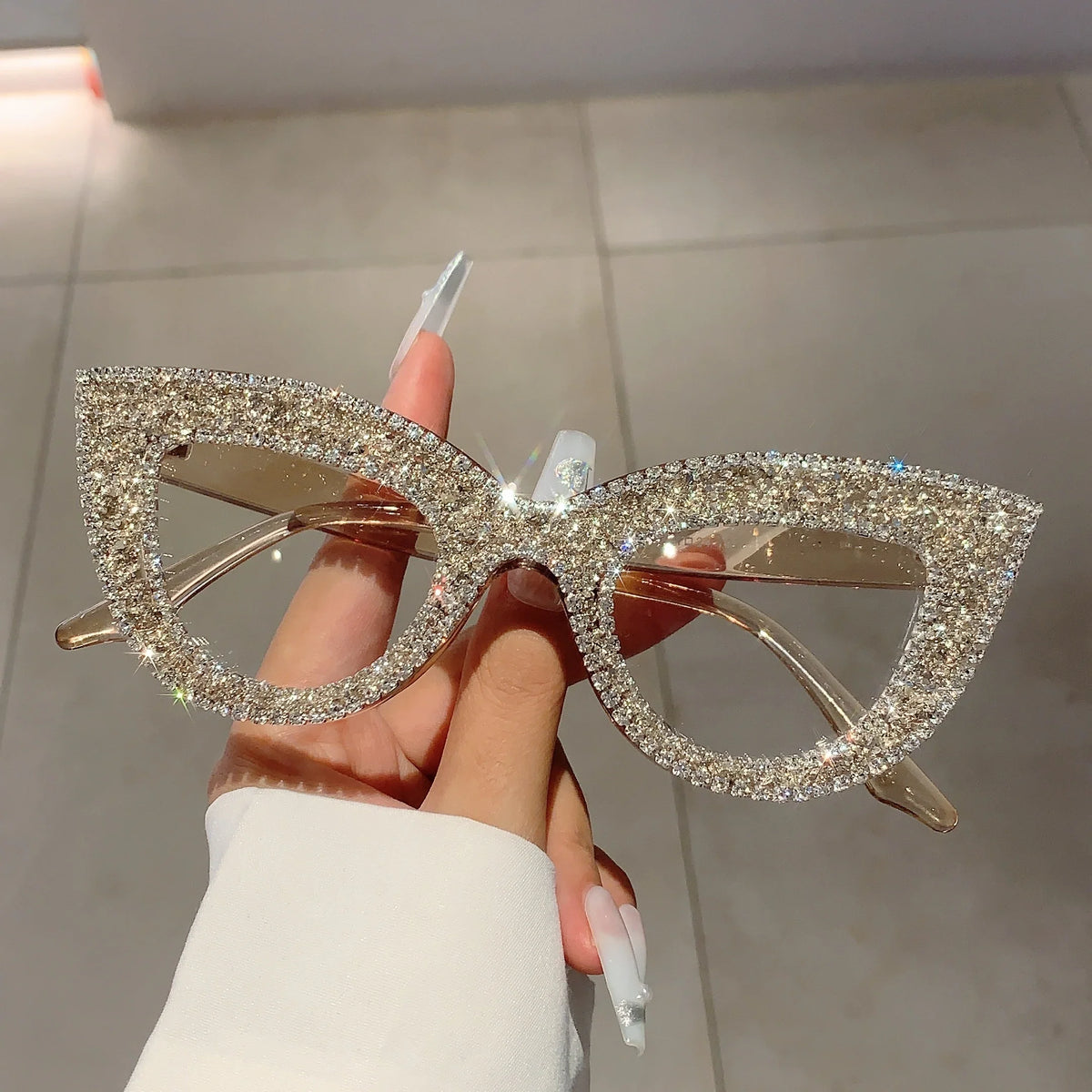 Rhinestone Cat Eye Sunglasses