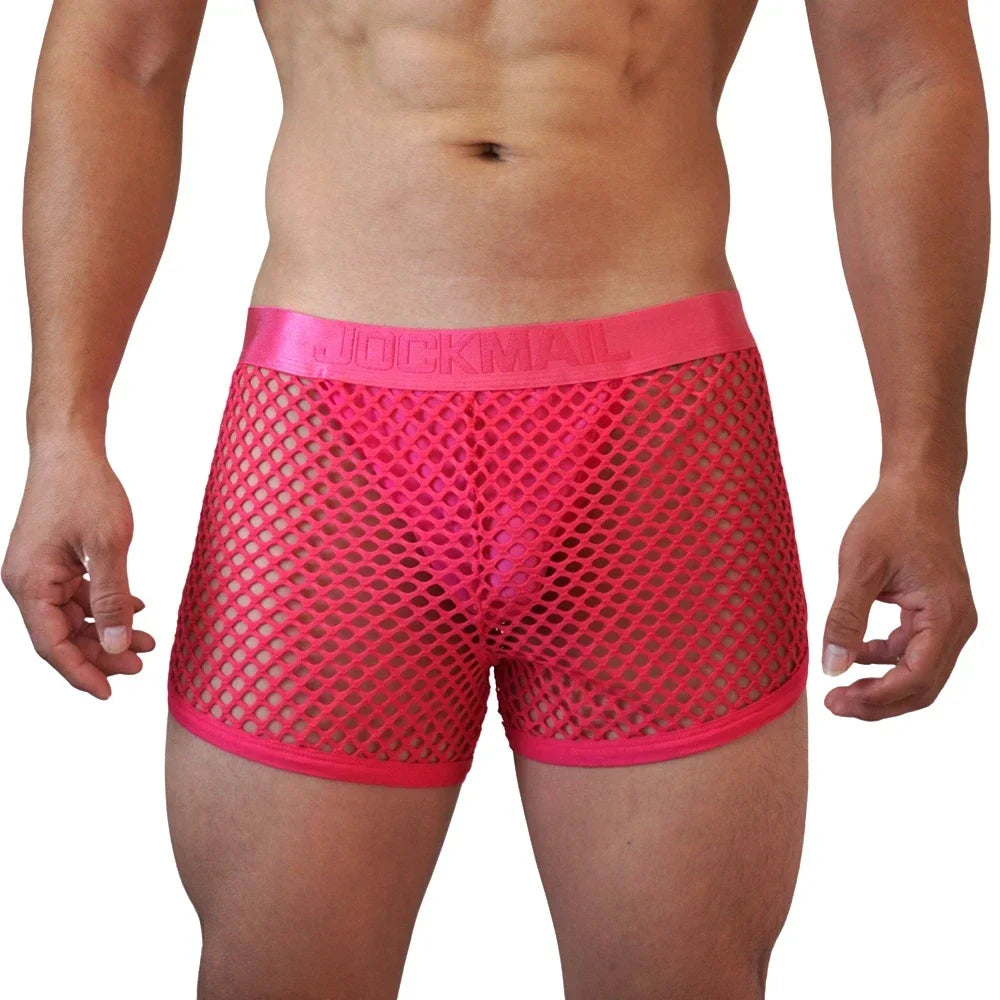 Jockmail Reveal All Fishnet Underwear Shorts