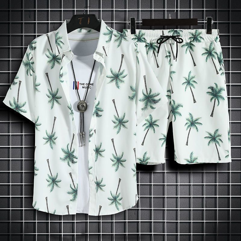 Party Life Short Sleeve Shirt + Shorts (2 Piece Outfit)