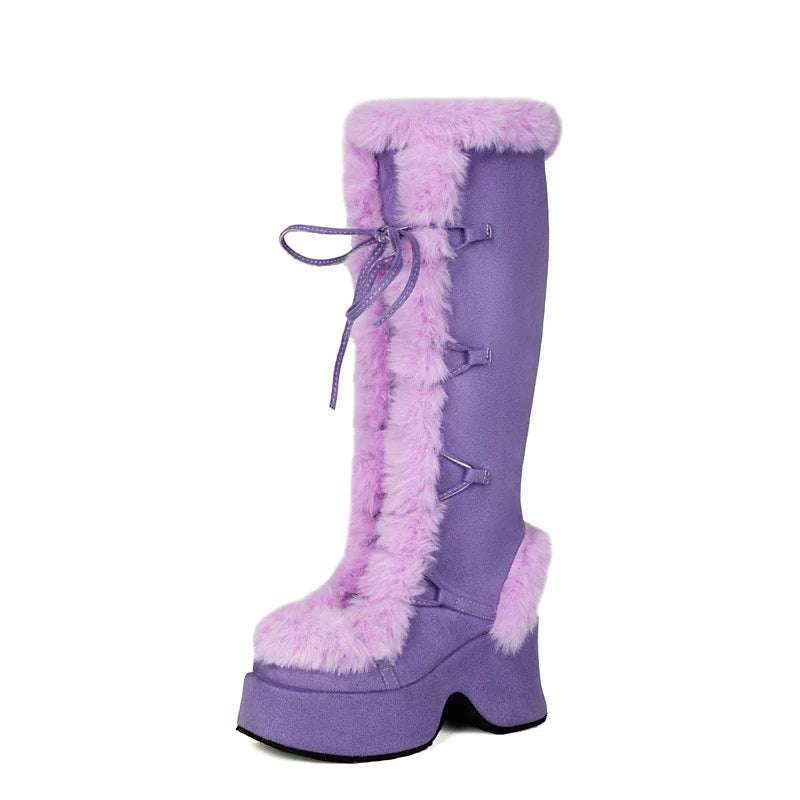 Funky Fur Platform Boots