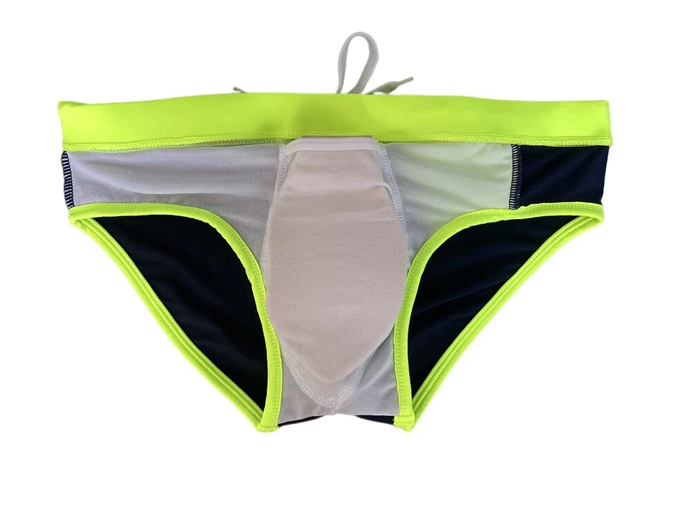 Racing Stripe Drawstring Swim Briefs