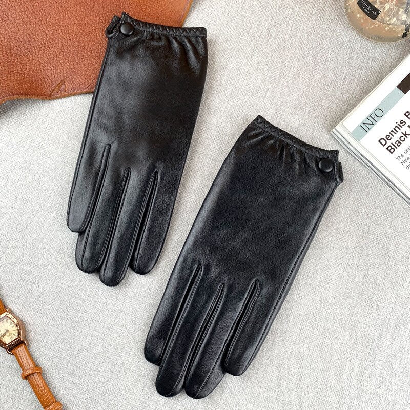 Womens Leather Winter Gloves
