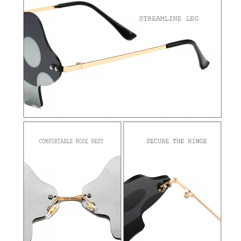 Fun Guy Mushroom Rimless Sunglasses