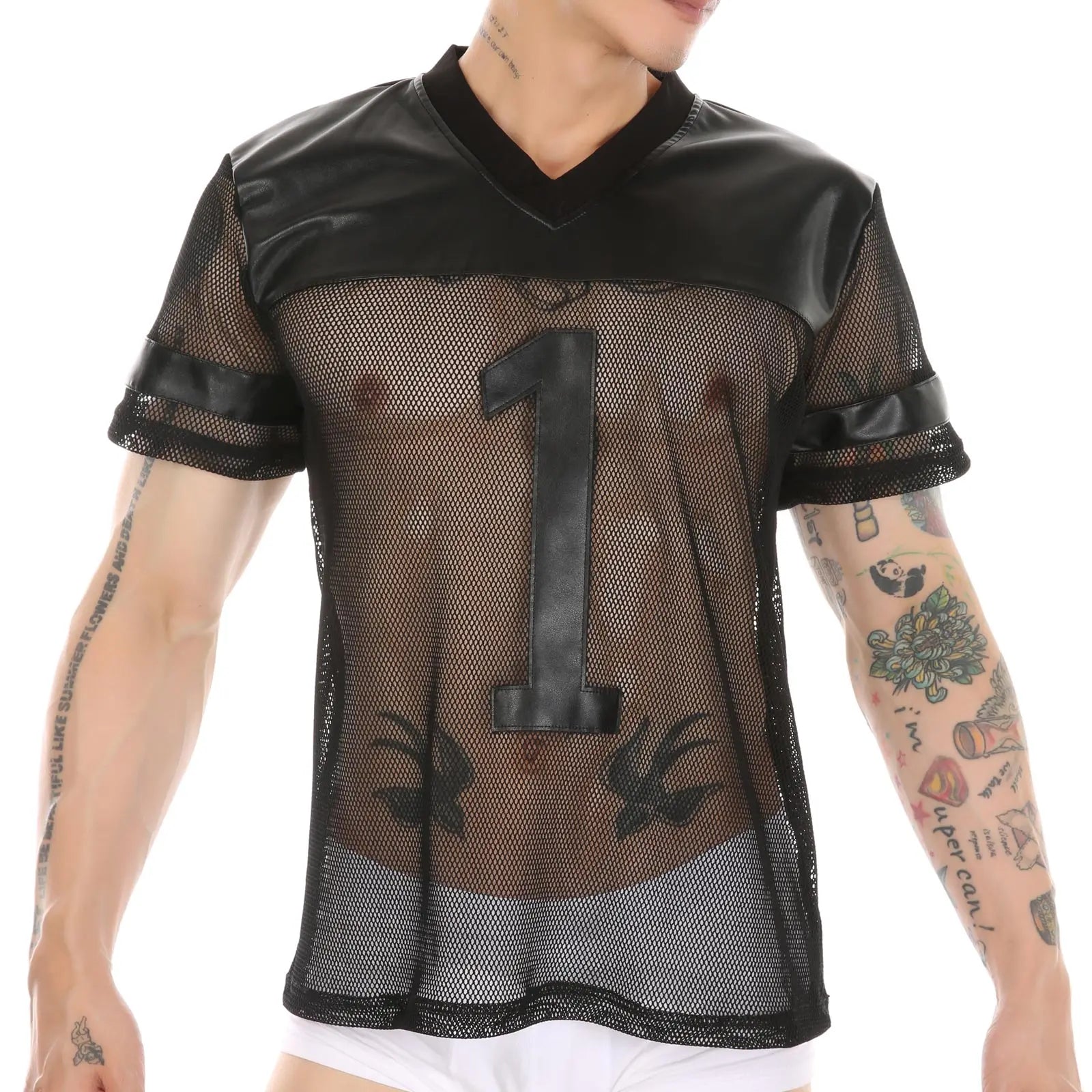 Athletic Seduction See-Through Fishnet Top