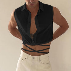 Sexy Lace-Up Backless Crop Top