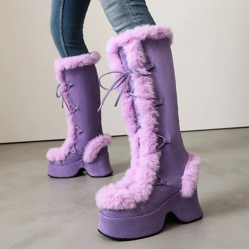 Funky Fur Platform Boots