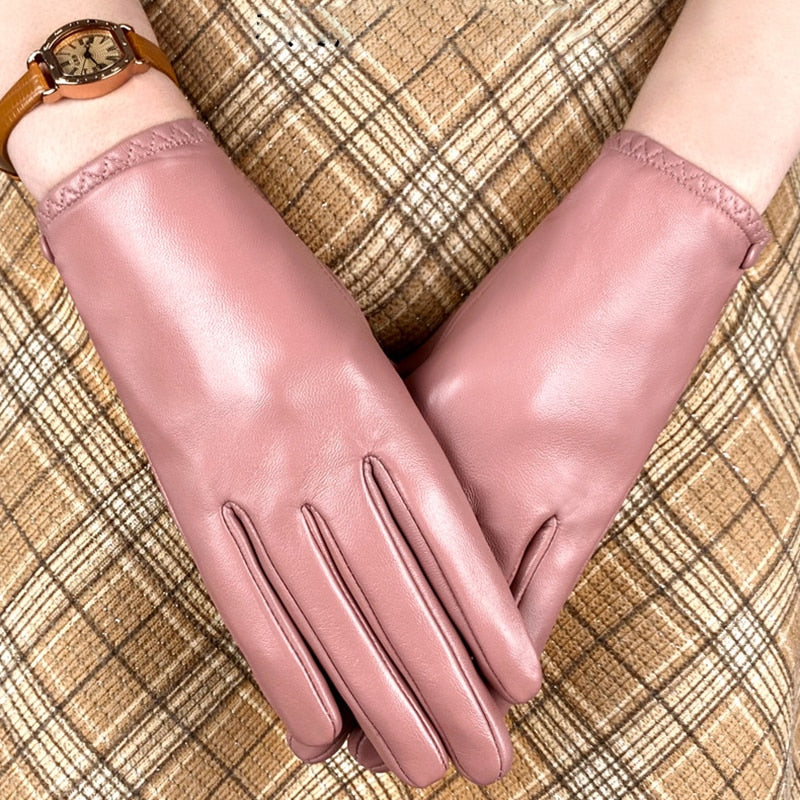 Womens Leather Winter Gloves