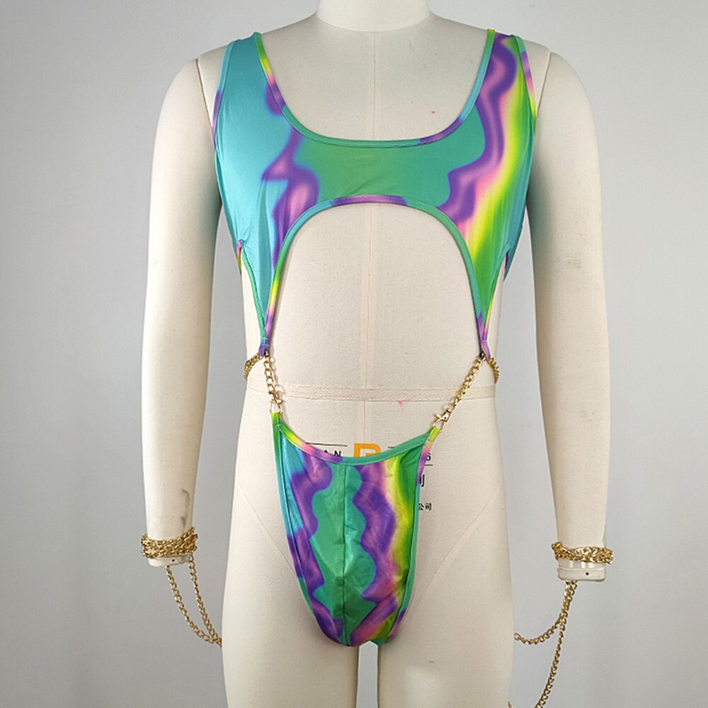 Acid Vibrations Hollow Chain Thong Bodysuit